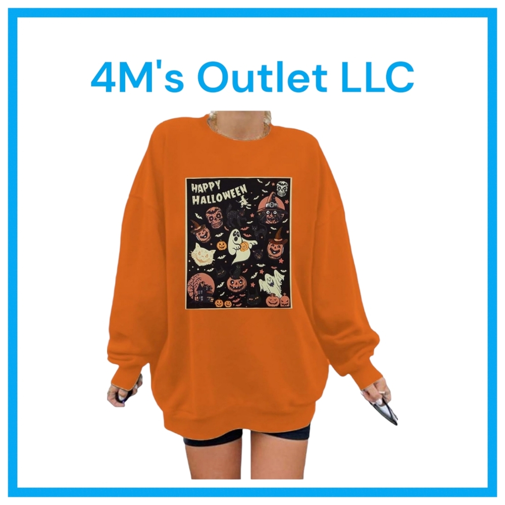 UNIQUEONE Halloween Sweatshirt Oversized - Size: XL